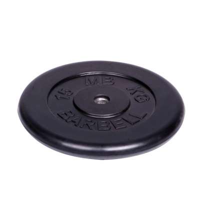 Диск обрезиненный "Barbell" d 26 мм чёрный 15,0 кг Диск обрезиненный "Barbell" d 26 мм чёрный 15,0 кг