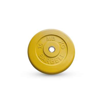 Диск обрезиненный "Barbell" d 31 мм цветной 15,0 кг Диск обрезиненный "Barbell" d 31 мм цветной 15,0 кг