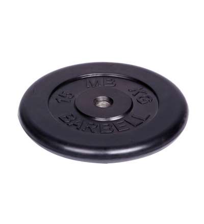 Диск обрезиненный "Barbell" d 31 мм чёрный 15,0 кг Диск обрезиненный "Barbell" d 31 мм чёрный 15,0 кг