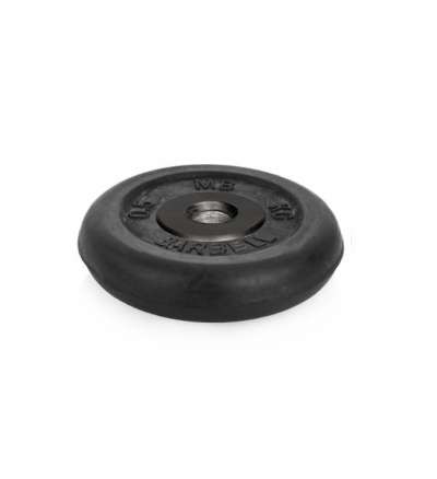 Диск обрезиненный "Barbell" d 31 мм чёрный 0,5 кг