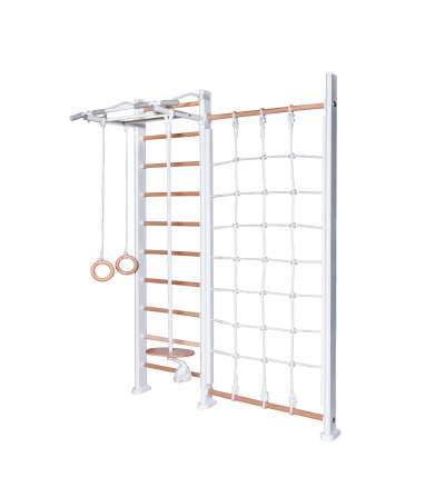 ДСК PERFETTO SPORT "Scala in legno con rete" bianco-naturale PS-125 ДСК PERFETTO SPORT "Scala in legno con rete" bianco-naturale PS-125