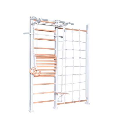 ДСК PERFETTO SPORT "Scala in legno con rete 1" bianco-naturale PS-128
