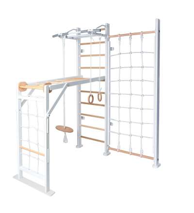ДСК PERFETTO SPORT "Scala in legno con rete 2" bianco-naturale PS-131 ДСК PERFETTO SPORT "Scala in legno con rete 2" bianco-naturale PS-131