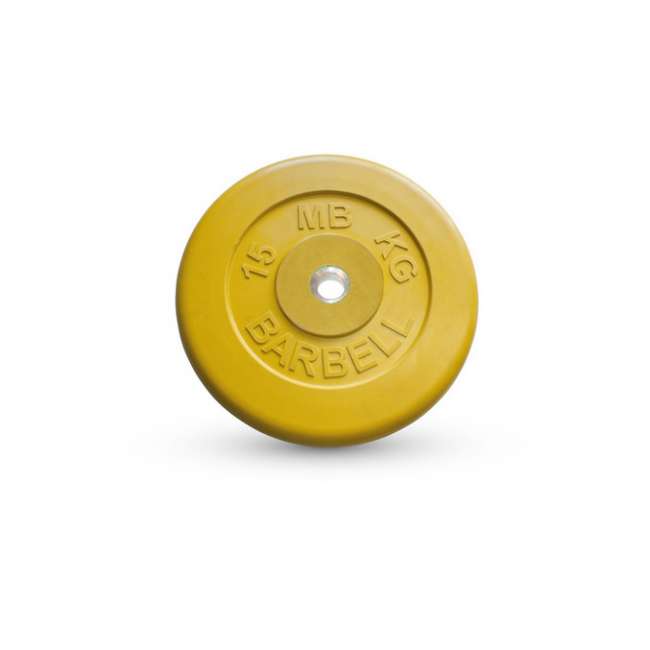 Диск обрезиненный "Barbell" d 26 мм цветной 15,0 кг Диск обрезиненный "Barbell" d 26 мм цветной 15,0 кг