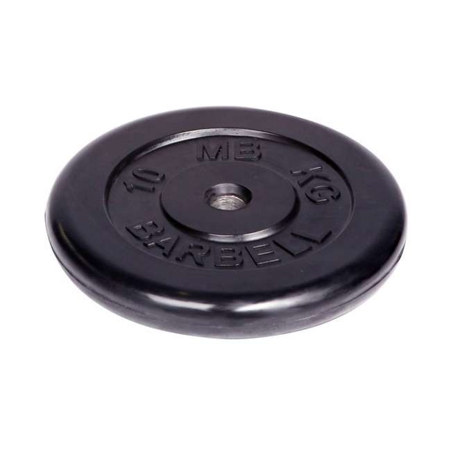 Диск обрезиненный "Barbell" d 31 мм чёрный 10,0 кг Диск обрезиненный "Barbell" d 31 мм чёрный 10,0 кг