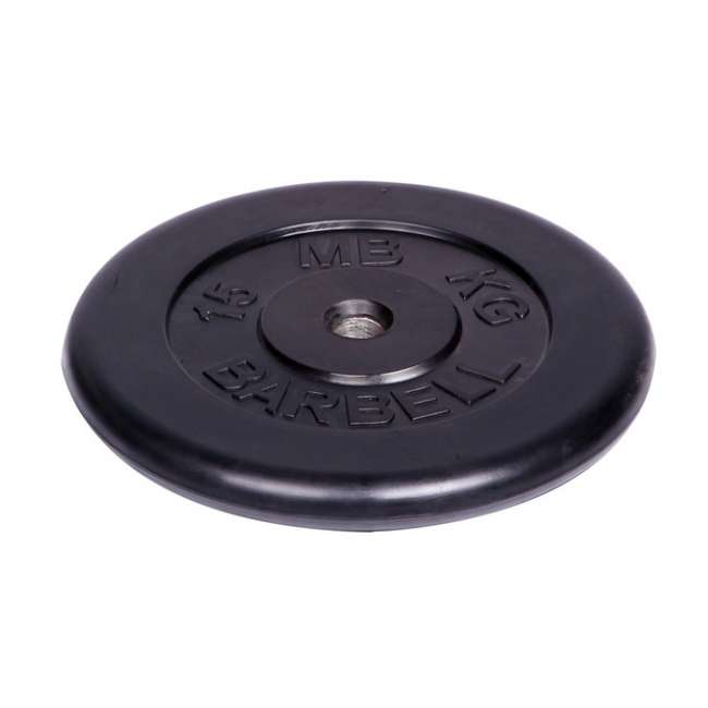 Диск обрезиненный "Barbell" d 31 мм чёрный 15,0 кг Диск обрезиненный "Barbell" d 31 мм чёрный 15,0 кг