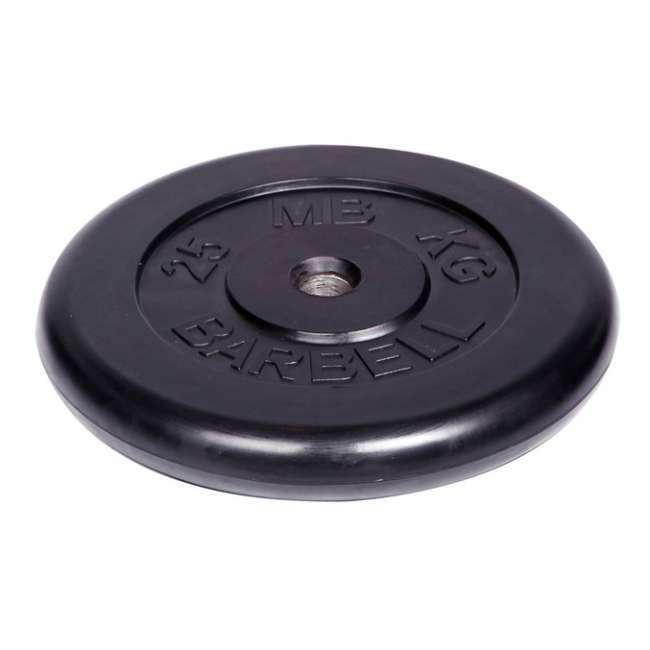 Диск обрезиненный "Barbell" d 31 мм чёрный 25,0 кг Диск обрезиненный "Barbell" d 31 мм чёрный 25,0 кг