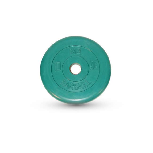 Диск обрезиненный "Barbell" d 51 мм цветной 10,0 кг Диск обрезиненный "Barbell" d 51 мм цветной 10,0 кг
