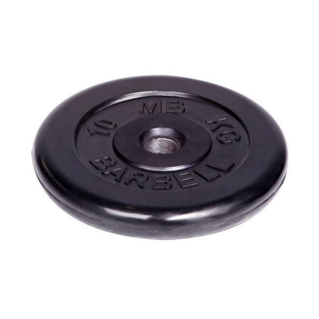 Диск обрезиненный "Barbell" d 51 мм чёрный 10,0 кг Диск обрезиненный "Barbell" d 51 мм чёрный 10,0 кг