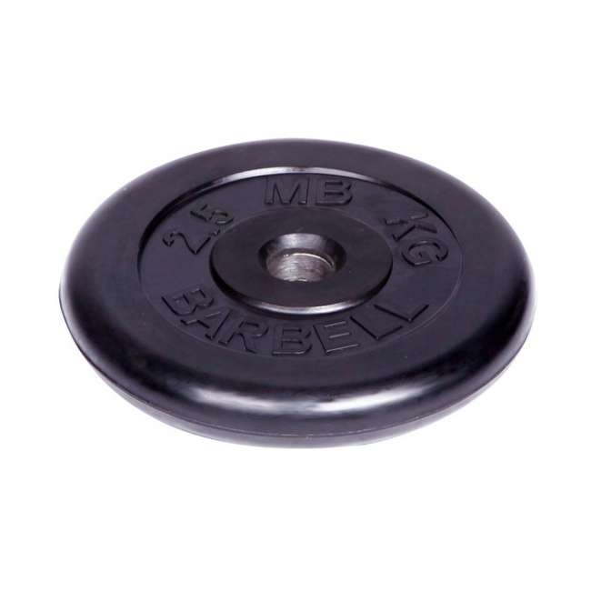 Диск обрезиненный "Barbell" d 51 мм чёрный 2,5 кг Диск обрезиненный "Barbell" d 51 мм чёрный 2,5 кг