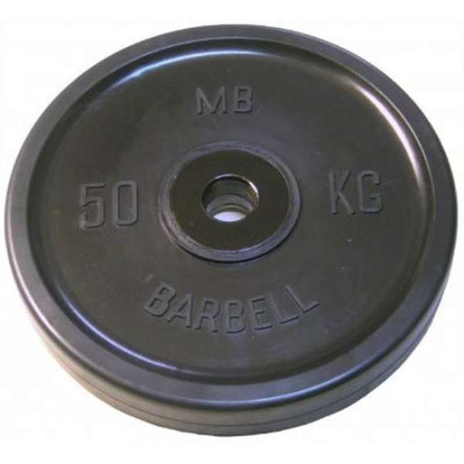 Диск олимпийский "Barbell" d 51 мм чёрный 50,0 кг Диск олимпийский "Barbell" d 51 мм чёрный 50,0 кг