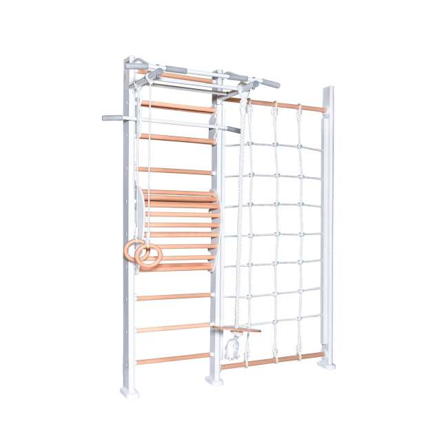 ДСК PERFETTO SPORT "Scala in legno con rete 1" bianco-naturale PS-128 ДСК PERFETTO SPORT "Scala in legno con rete 1" bianco-naturale PS-128